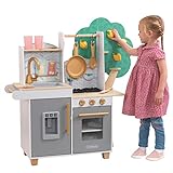 KidKraft 10160 Happy Harvest Spielküche mit 20-teiligem Lebensmittelzubehör, Eismaschine und Zitronenbaum, Bunt, Für Kinder